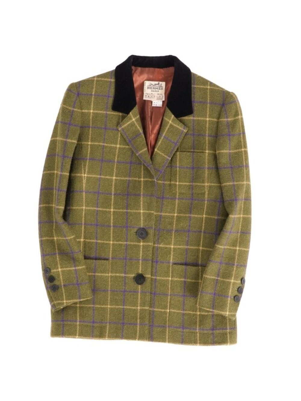 Hermes Vintage Jacket Tailored Check